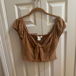 Tan crop top